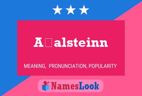 Aðalsteinn Name Poster