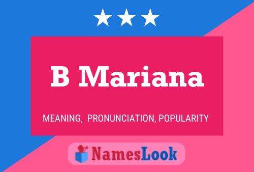 B Mariana Name Poster