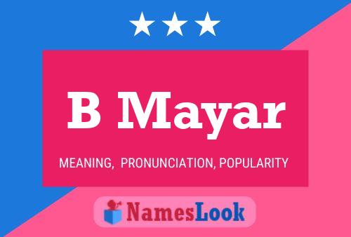 B Mayar Name Poster