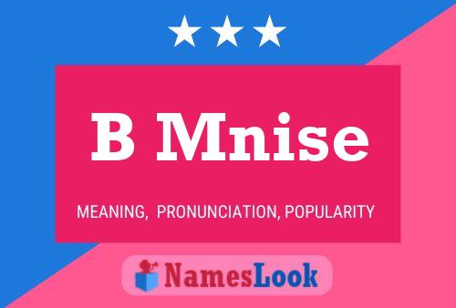 B Mnise Name Poster