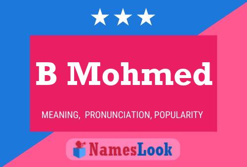 B Mohmed Name Poster