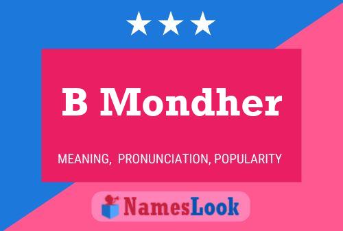 B Mondher Name Poster