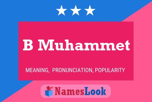 B Muhammet Name Poster