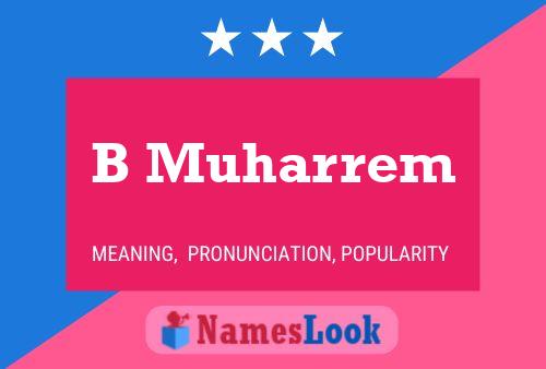 B Muharrem Name Poster