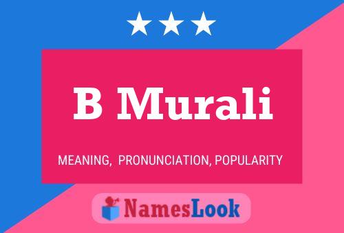 B Murali Name Poster