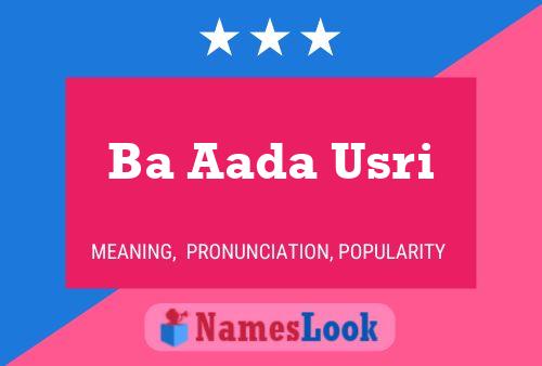 Ba Aada Usri Name Poster