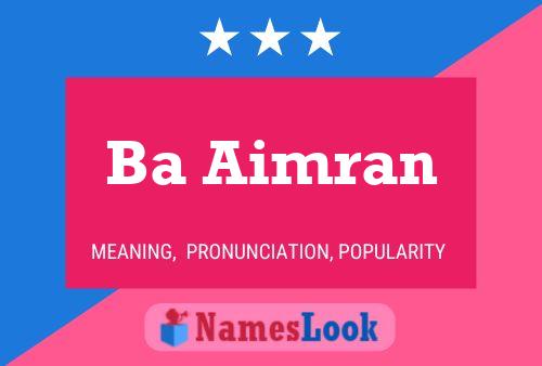 Ba Aimran Name Poster