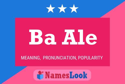 Ba Ale Name Poster