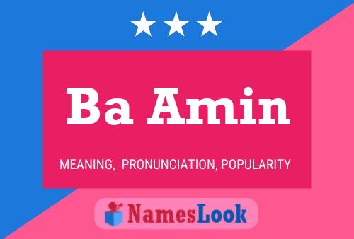 Ba Amin Name Poster