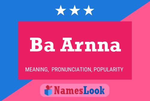 Ba Arnna Name Poster