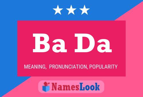 Ba Da Name Poster