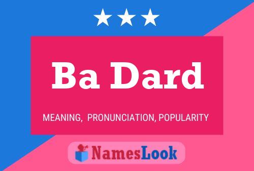 Ba Dard Name Poster