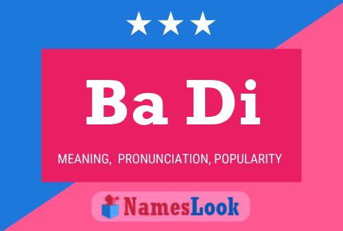 Ba Di Name Poster