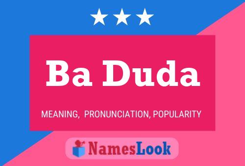 Ba Duda Name Poster