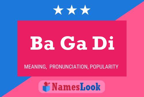 Ba Ga Di Name Poster