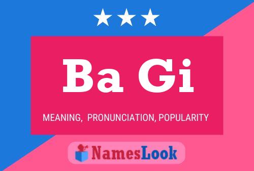 Ba Gi Name Poster