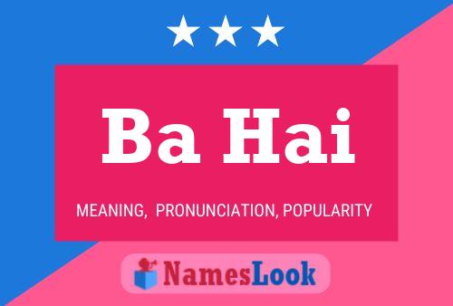 Ba Hai Name Poster