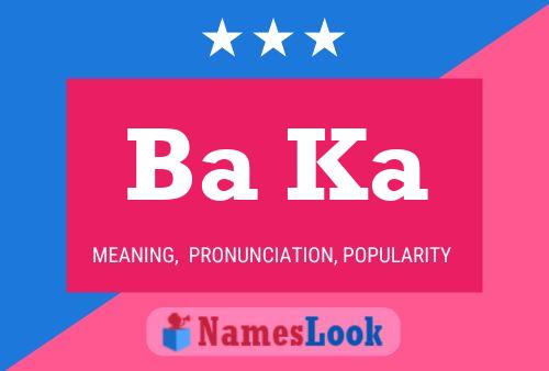 Ba Ka Name Poster