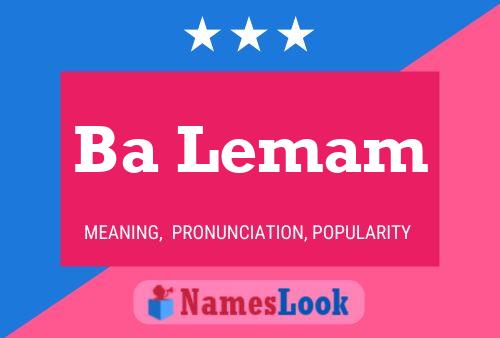 Ba Lemam Name Poster