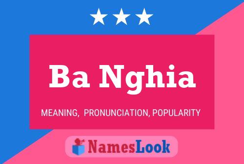 Ba Nghia Name Poster