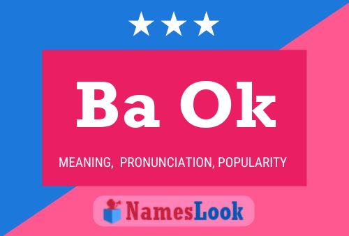 Ba Ok Name Poster