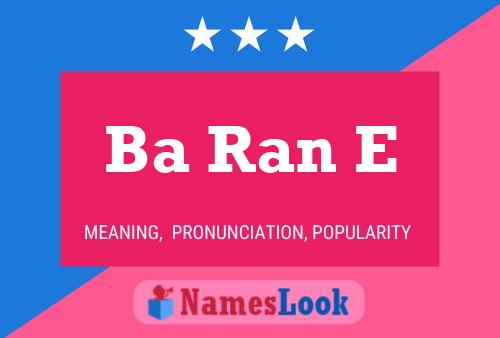 Ba Ran E Name Poster