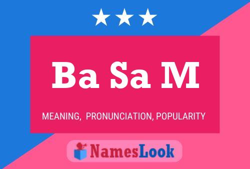 Ba Sa M Name Poster