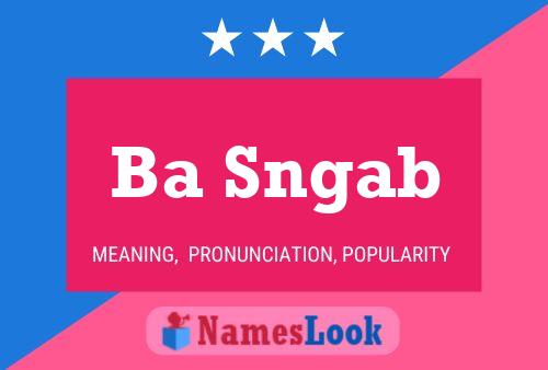 Ba Sngab Name Poster