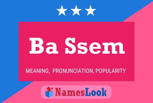 Ba Ssem Name Poster