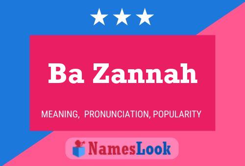 Ba Zannah Name Poster