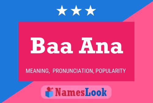 Baa Ana Name Poster