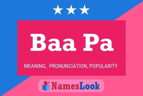 Baa Pa Name Poster