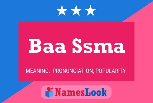 Baa Ssma Name Poster