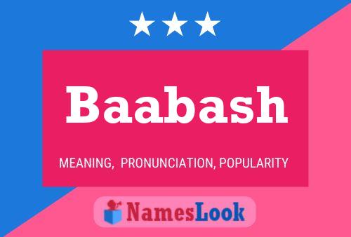 Baabash Name Poster