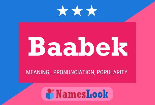 Baabek Name Poster