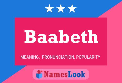 Baabeth Name Poster