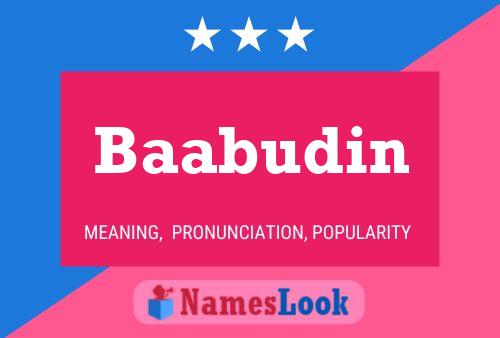 Baabudin Name Poster