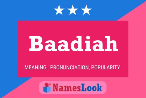 Baadiah Name Poster