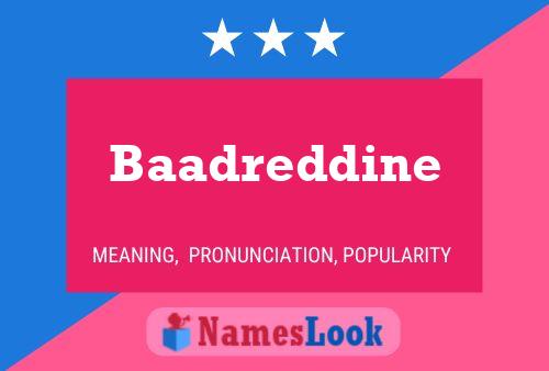 Baadreddine Name Poster