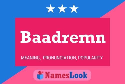 Baadremn Name Poster