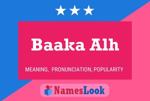 Baaka Alh Name Poster