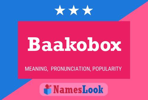 Baakobox Name Poster