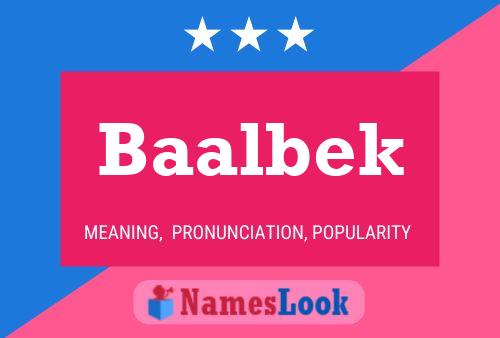 Baalbek Name Poster