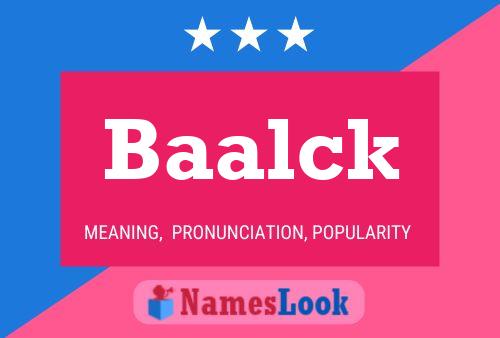 Baalck Name Poster