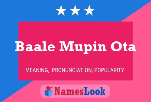 Baale Mupin Ota Name Poster