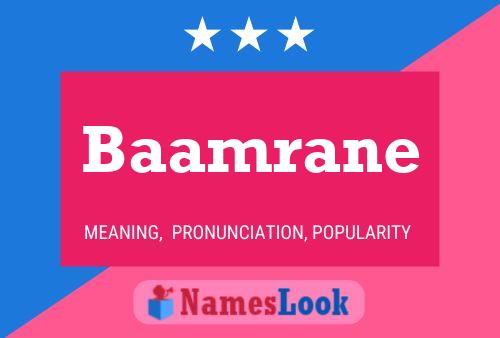 Baamrane Name Poster