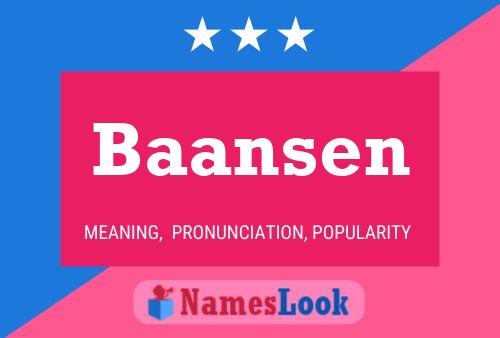 Baansen Name Poster