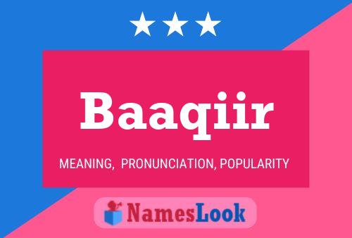 Baaqiir Name Poster