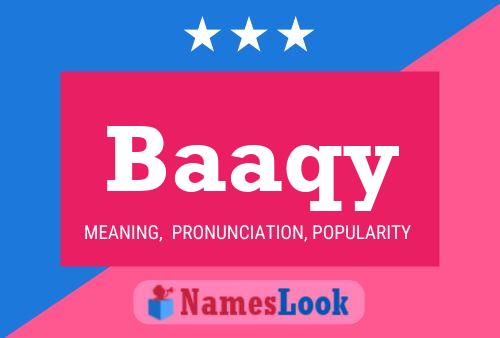 Baaqy Name Poster