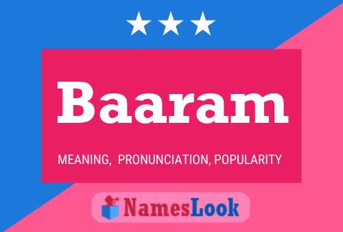 Baaram Name Poster